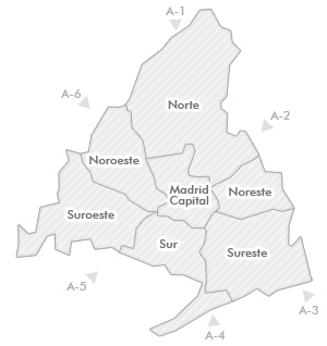 Mapa de la Comunidad de Madrid